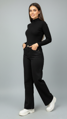 Ladies Jet Black Jeans