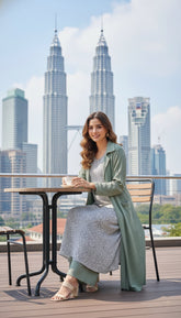 Serene Drape Cardigan Ensemble