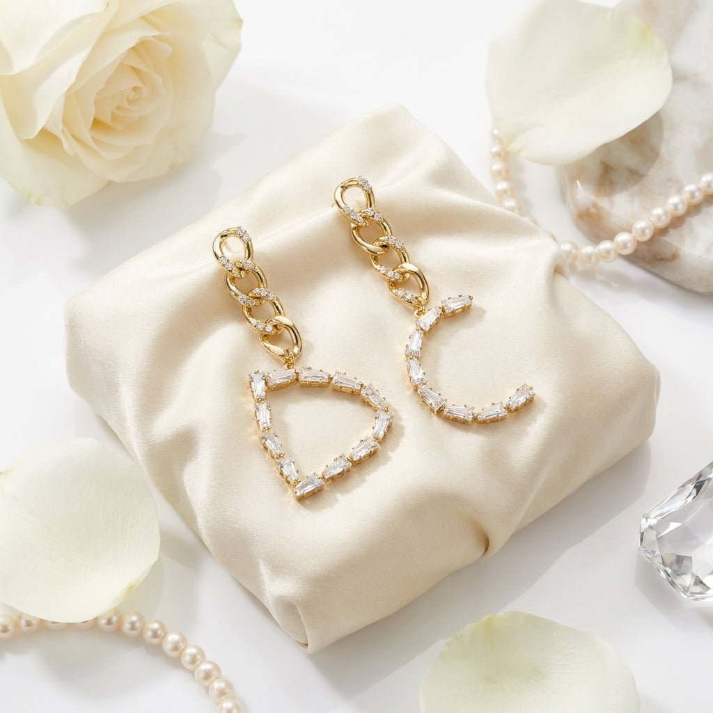 Baguette Heart Chain