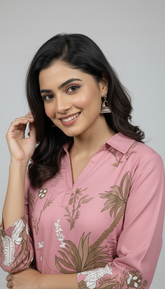 Tropical Print Tunic Set