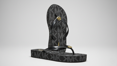 Black Wedge Flip-Flops