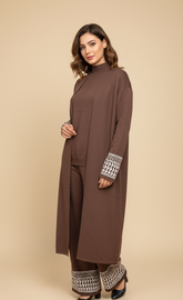 Elegant Embroidered Knit Duo