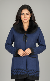Fur Collar Cardigan