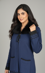 Fur Collar Cardigan