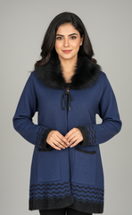 Fur Collar Cardigan