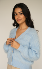 Shaggy Knit Cardigan