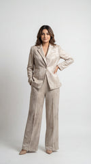 Champagne Textured Pantsuit