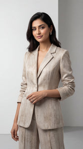 Champagne Textured Pantsuit