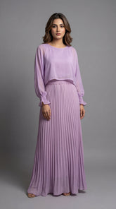 Lavender Pleated Maxi