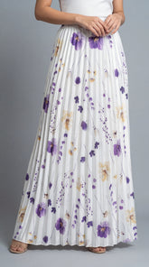 Floral Pleated Skirt