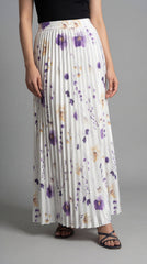 Floral Pleated Skirt