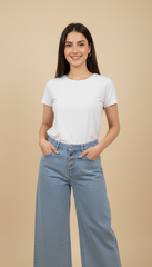 Ladies Wide Leg Jeans