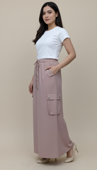 Mauve Cargo Pocket Skirt