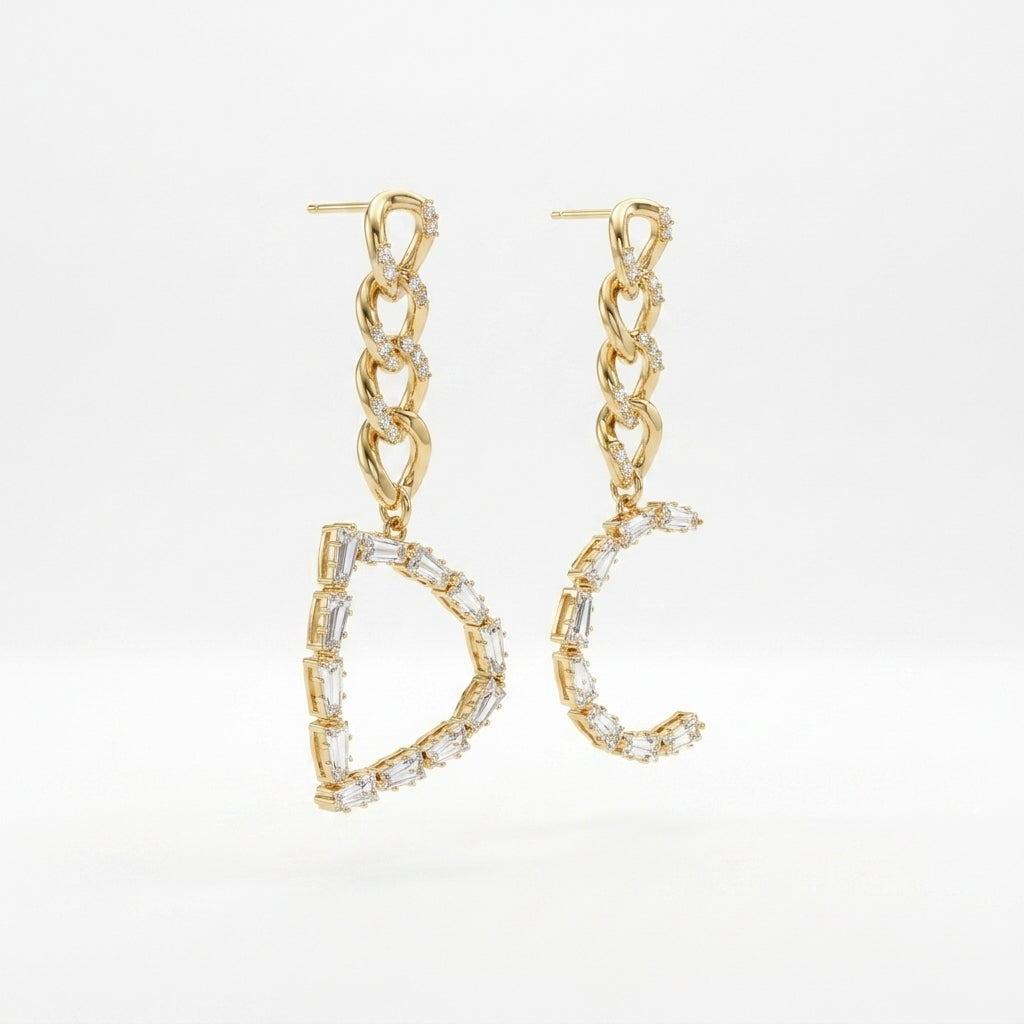 Baguette Heart Chain
