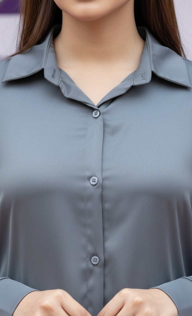 Premium Silk Button-Down