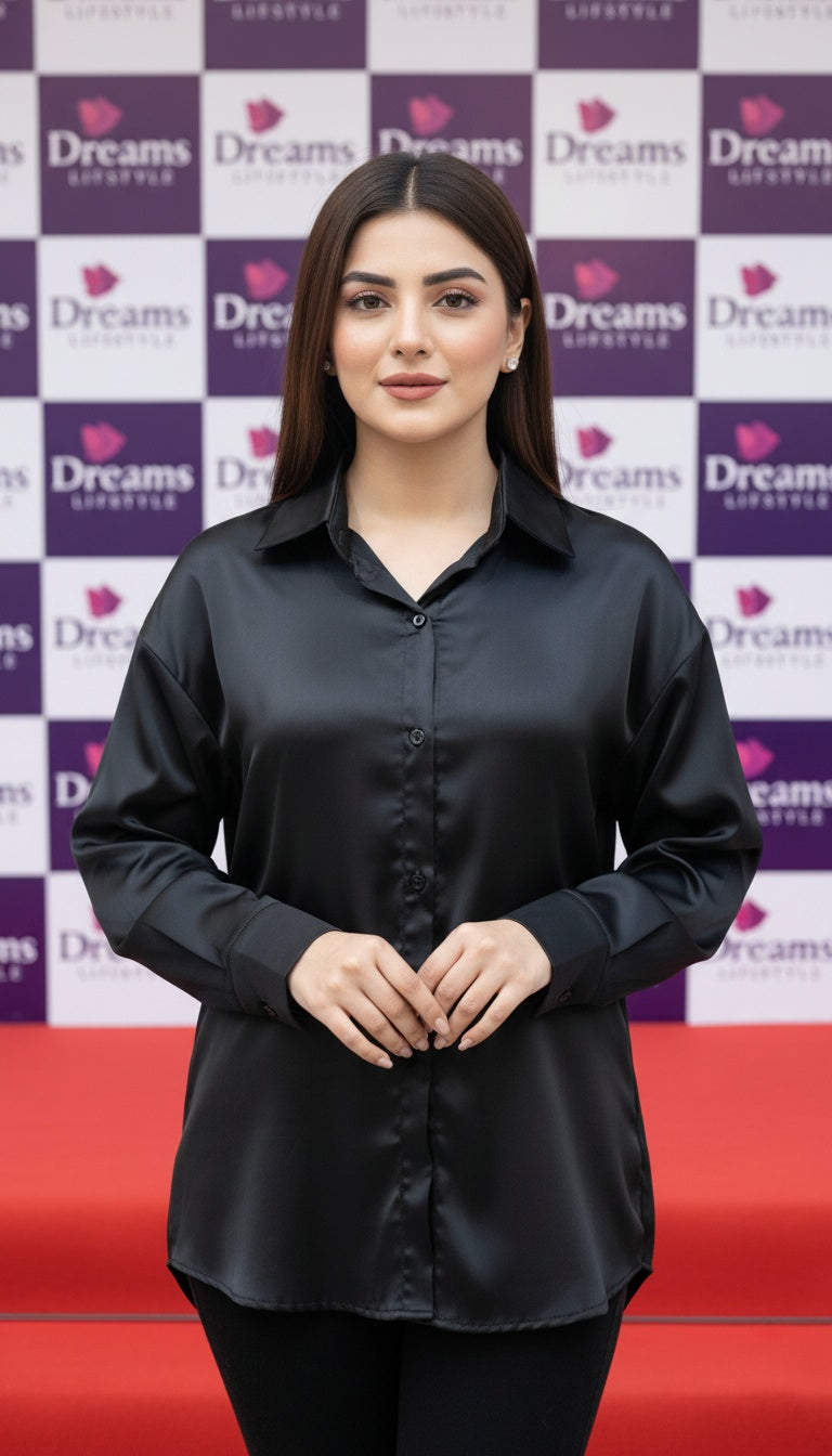 Premium Silk Button-Down