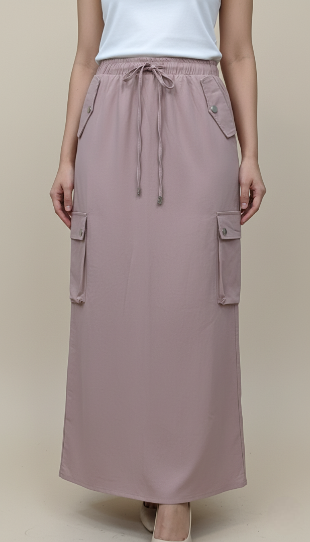 Mauve Cargo Pocket Skirt