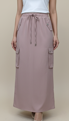 Mauve Cargo Pocket Skirt