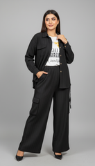 3-Piece Black Striped Set with Inner