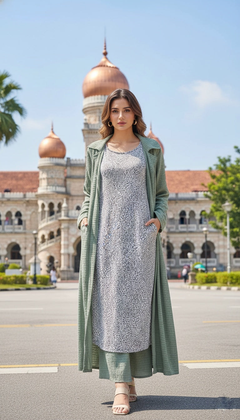 Serene Drape Cardigan Ensemble