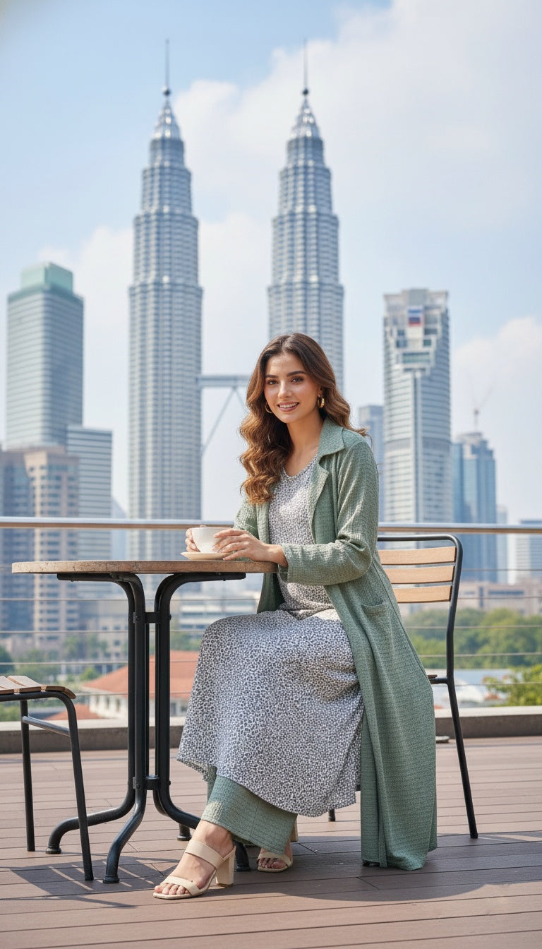 Serene Drape Cardigan Ensemble