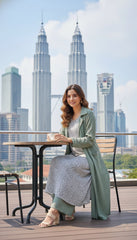 Serene Drape Cardigan Ensemble