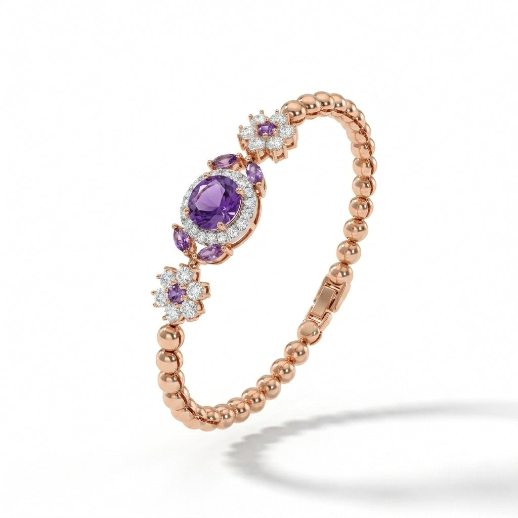 Amethyst Bloom Bracelet