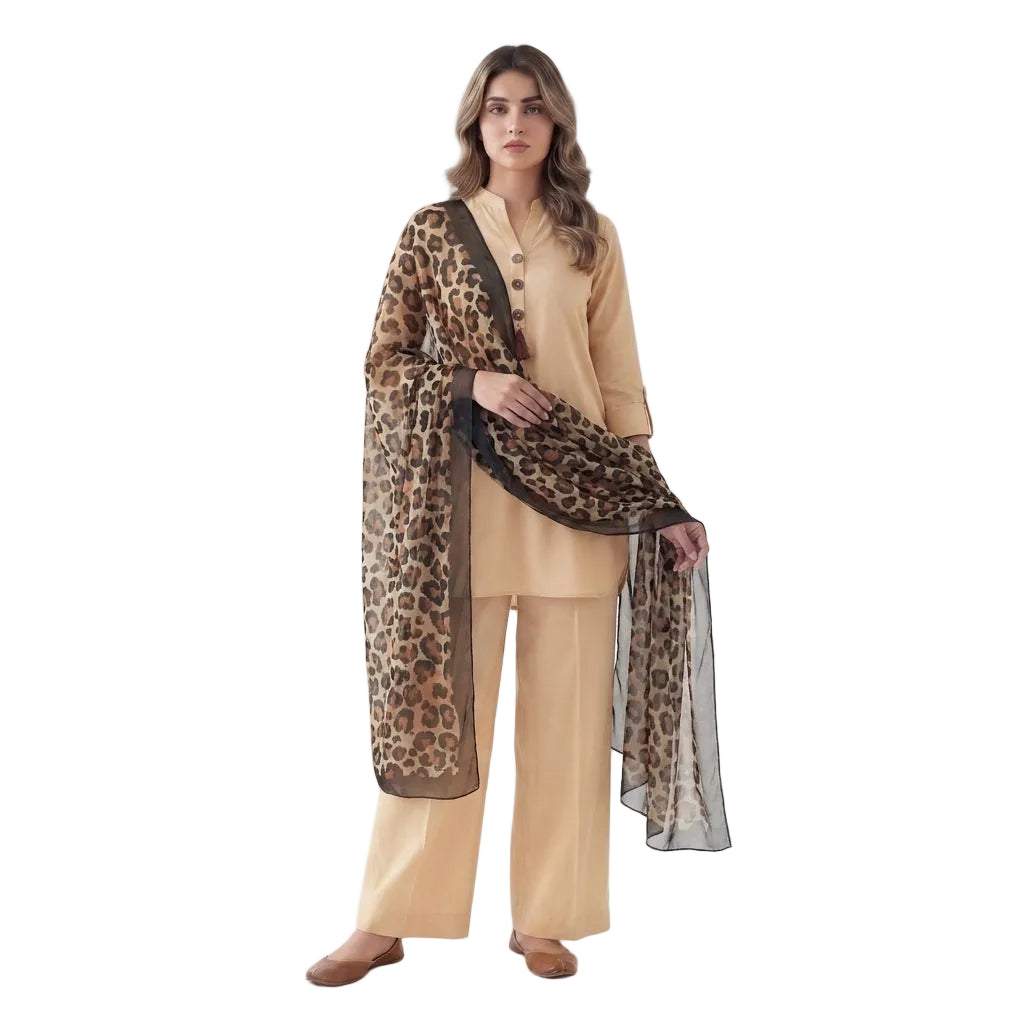 Sandstone Silhouette Elegant Women's 3-Piece Suit