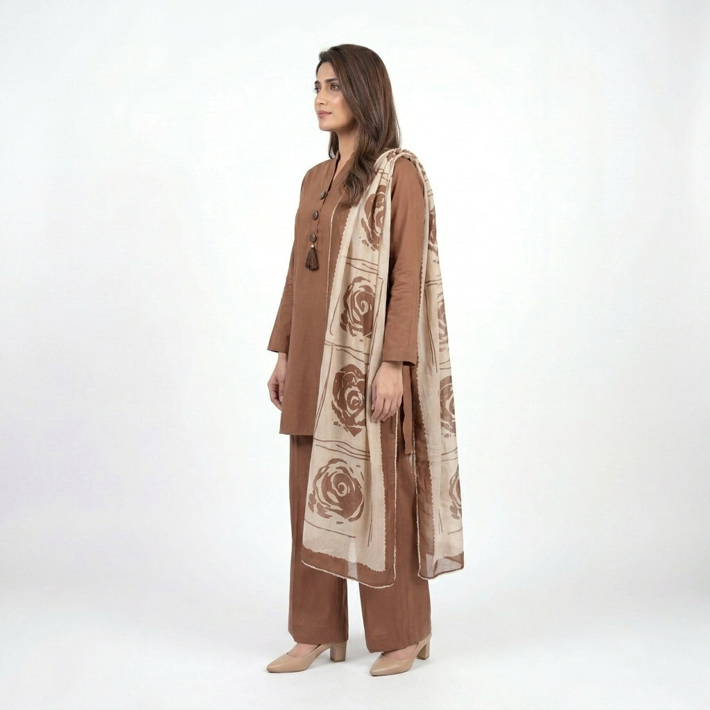 Mocha Bloom — 3-Piece Suit