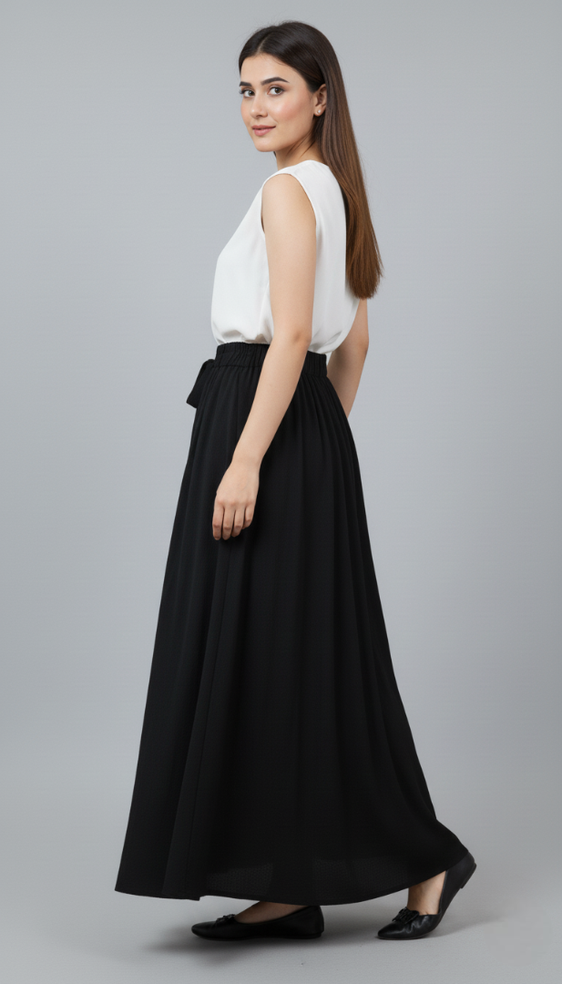 Black Drawstring Skirt