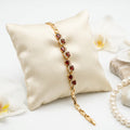 Garnet Wave Bracelet