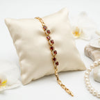 Garnet Wave Bracelet