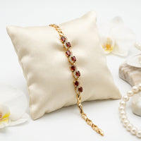 Garnet Wave Bracelet