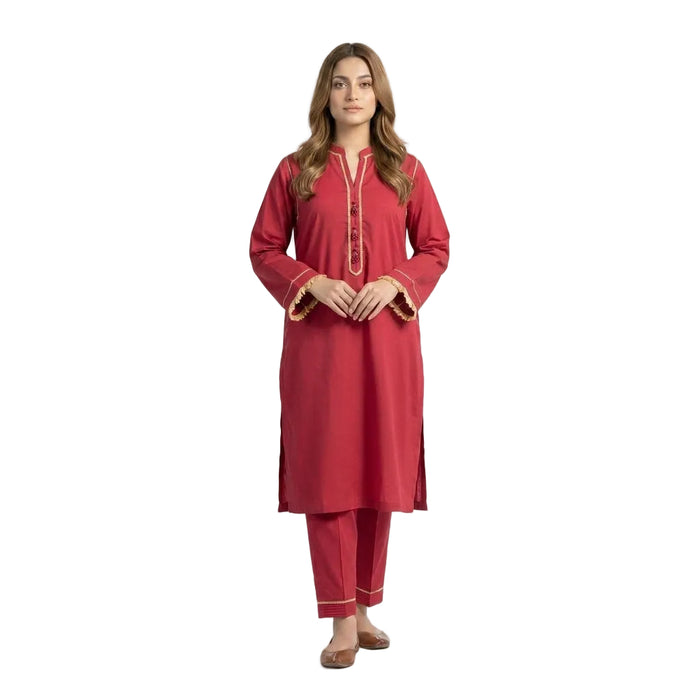 Red Festive Party Wear Co-Ord
