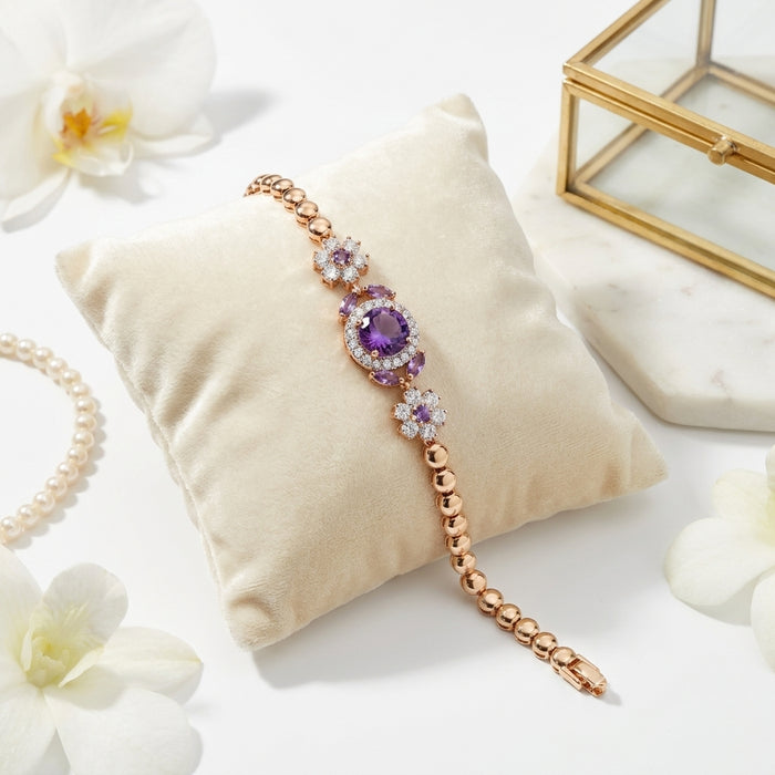 Amethyst Bloom Bracelet