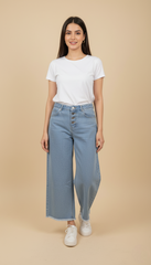 Ladies Wide Leg Jeans