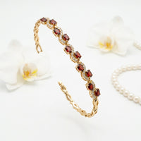Garnet Wave Bracelet