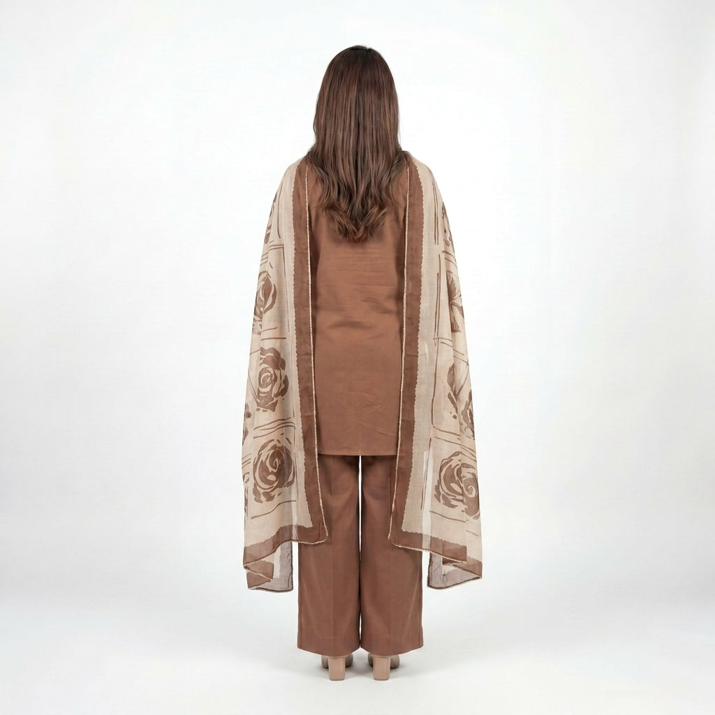 Mocha Bloom — 3-Piece Suit