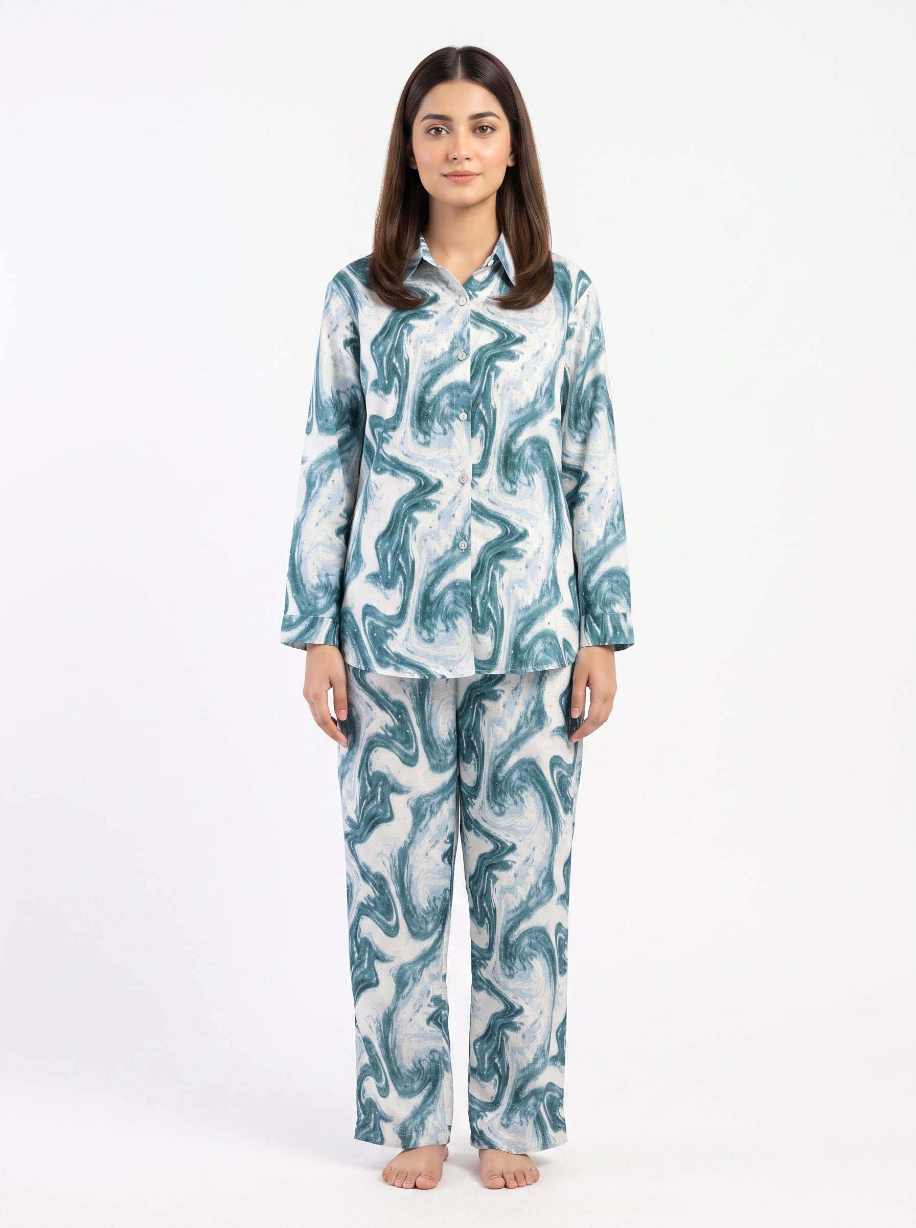 Aqua Marble Women's Co-Ord