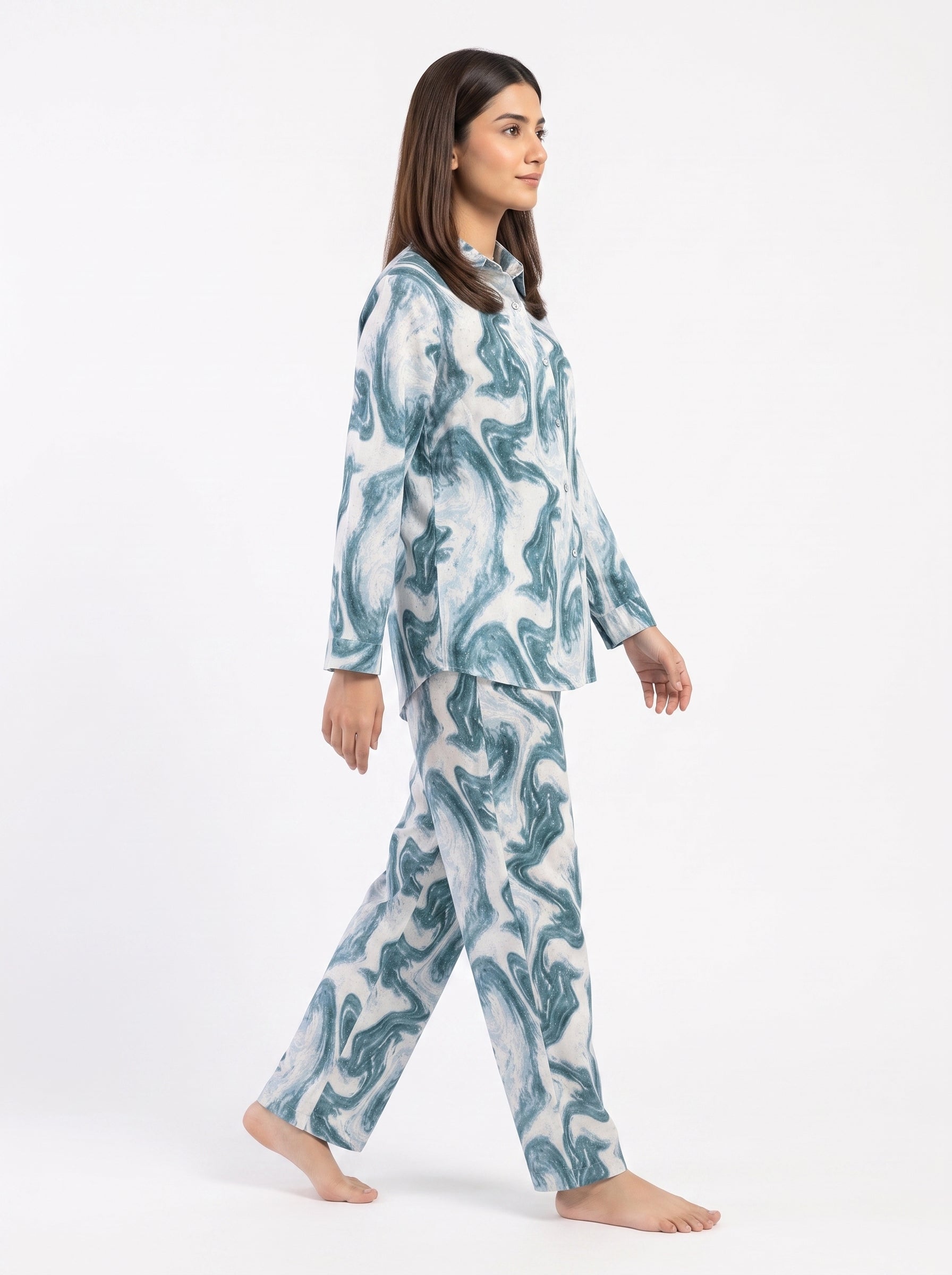 Aqua Marble Women's Co-Ord