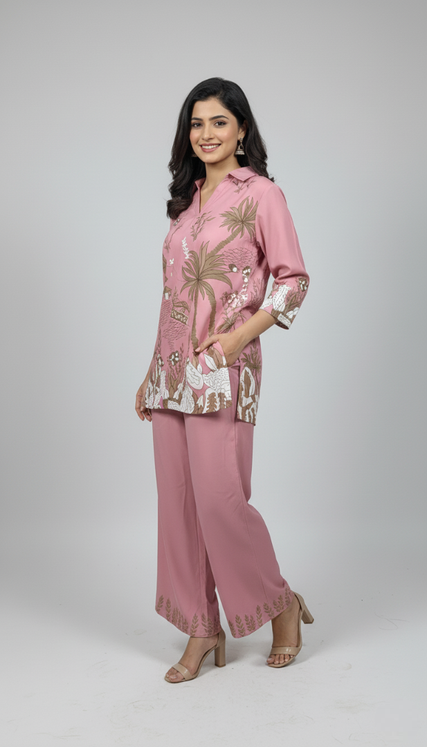 Tropical Print Tunic Set