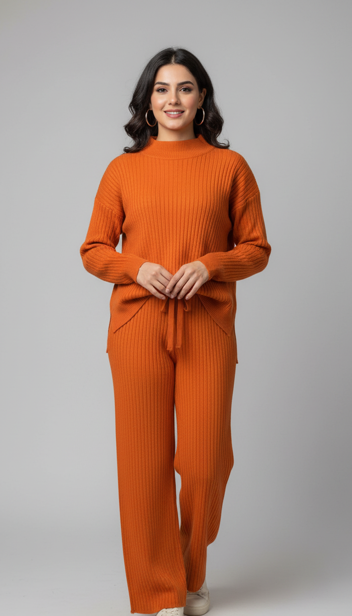 Chic Ribbed Knit Set