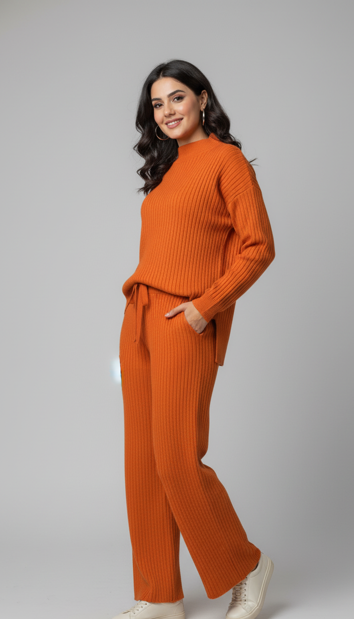 Chic Ribbed Knit Set