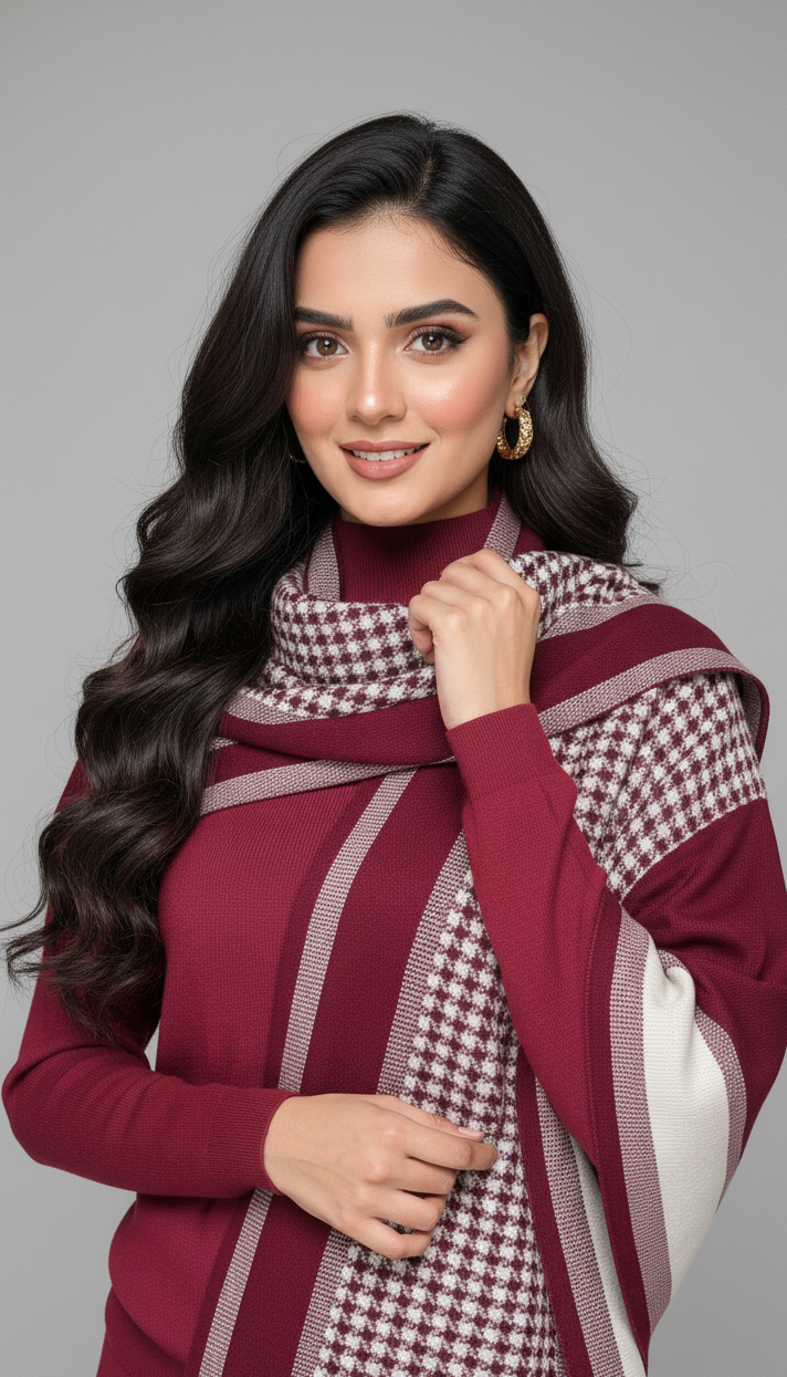 3 Piece Scarf & Knit Set