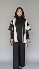 Monochrome Cape & Knit Set