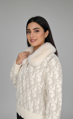 Fur Zip Cardigan