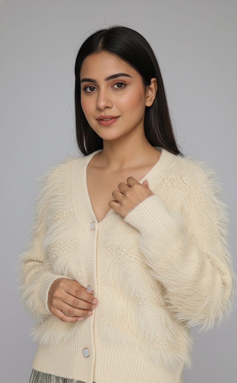 Shaggy Knit Cardigan