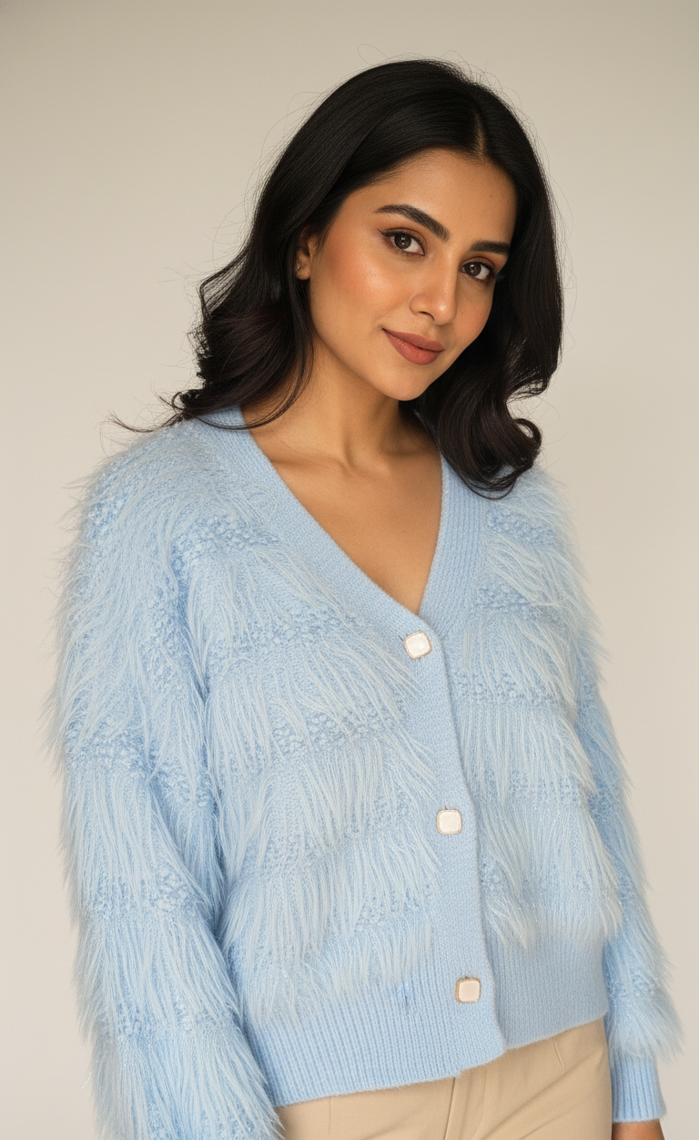 Shaggy Knit Cardigan