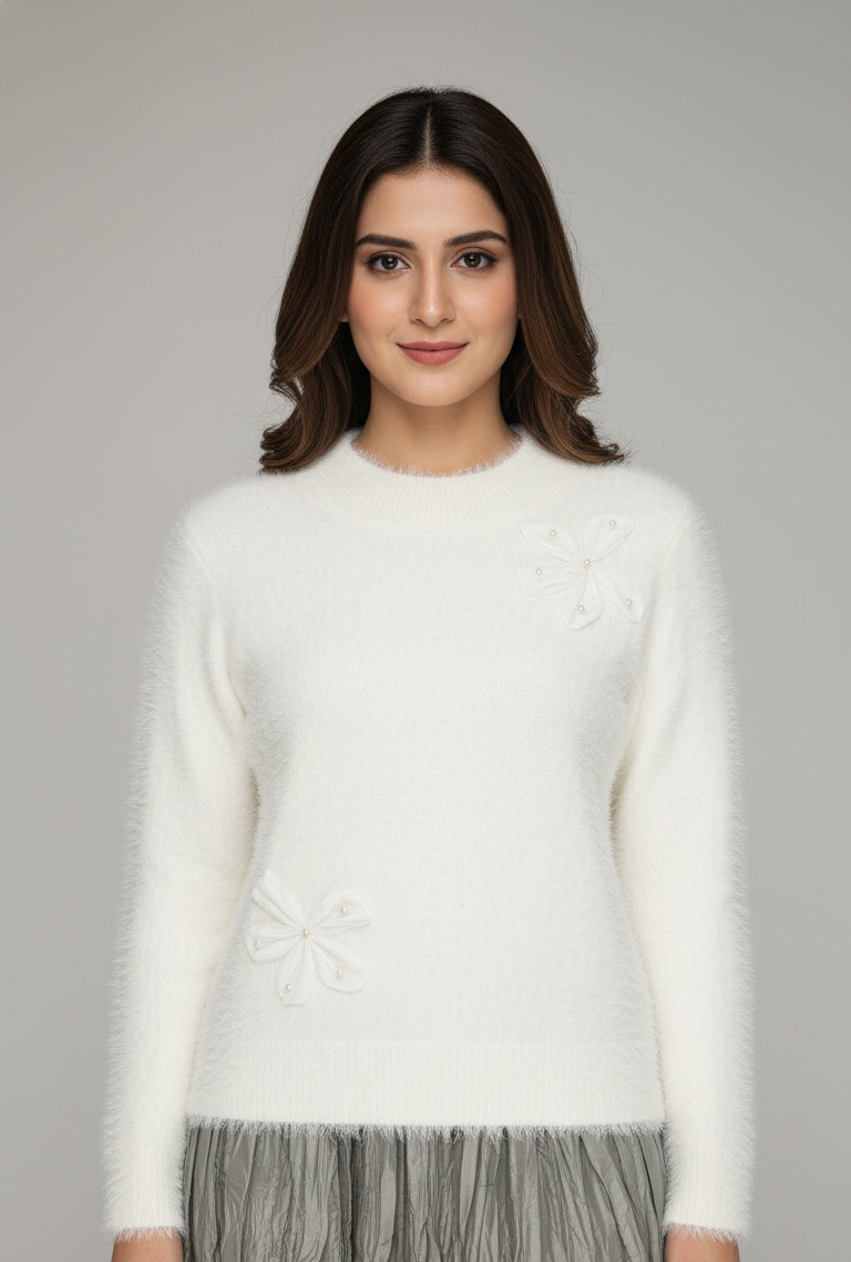 Pearl Flower Sweater