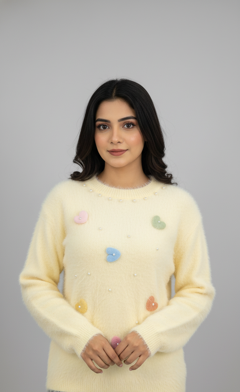 Heart Pearl Sweater